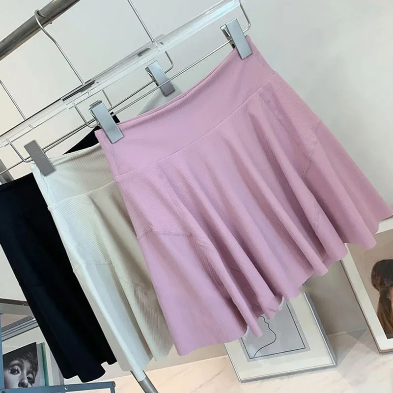 تنورة رياضية نسائية داخلية قصيرة للتدريب اليومي في الهواء الطلق، ملابس رياضية لليوجا والرقص والتنس