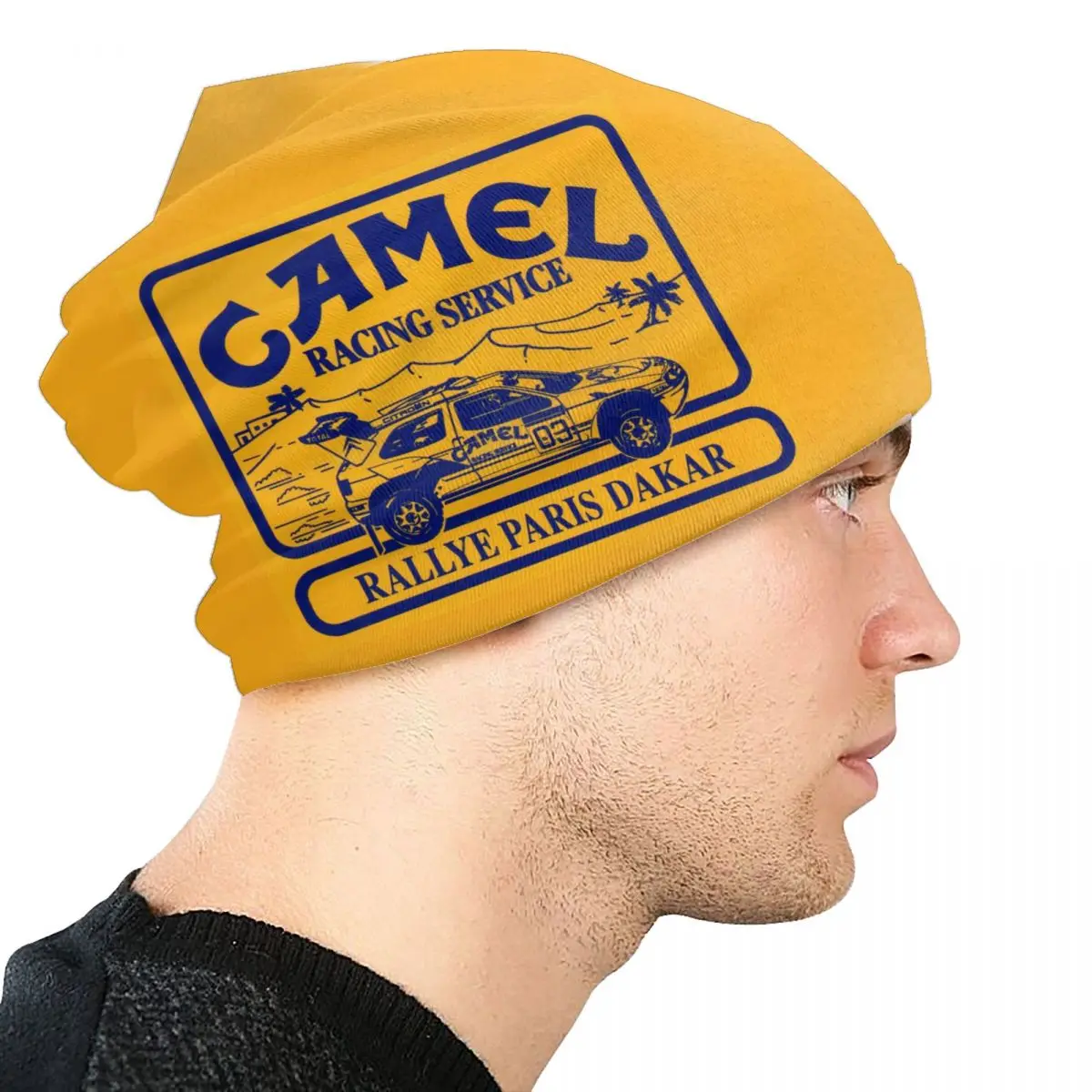 Camel Racing Service Bonnet Hat Knitted Hat Men Women Cool Unisex Adult Warm Winter Beanies Cap