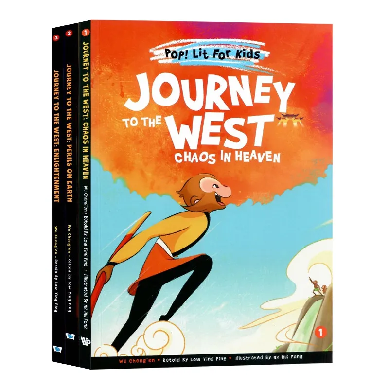 3pcs/set English version Journey to the West The Complete Set Cheng'en Wu The Four Great Classical Novels of China