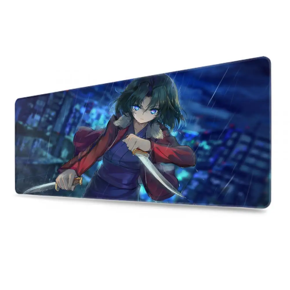 Alfombrilla de ratón de anime Ryougi Shiki, alfombrilla de ratón con almohadilla Prime Gaming XXL, alfombrilla para teclado, alfombrilla acolchada de puntadas