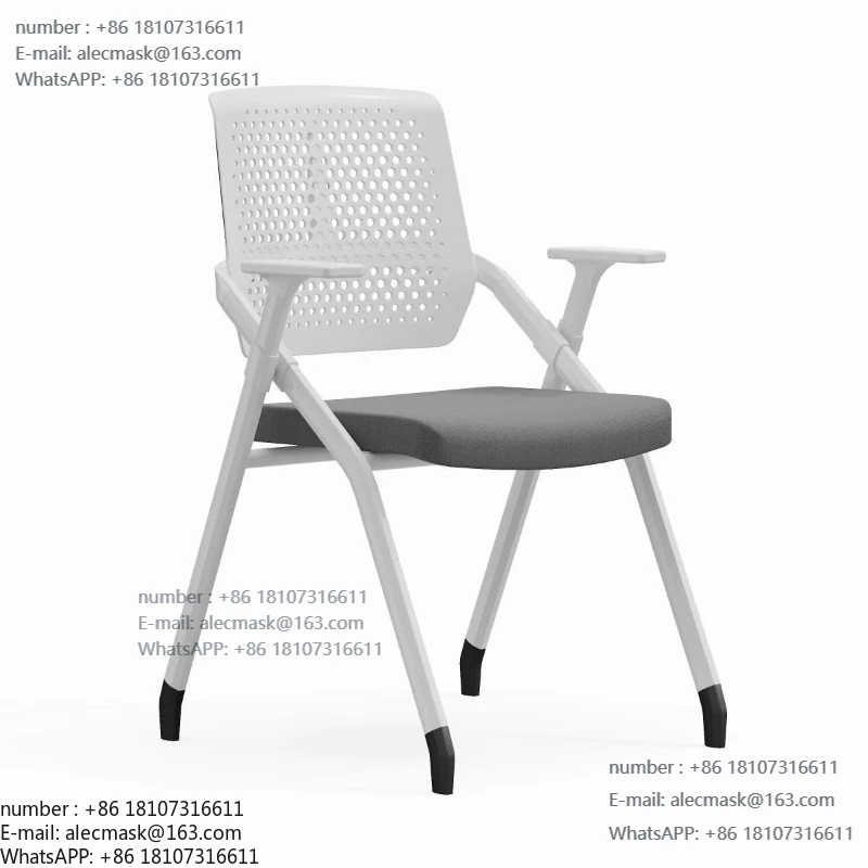 

Training Chair with Table Board with Writing Board Foldable Training Desk White Office Conference Chair