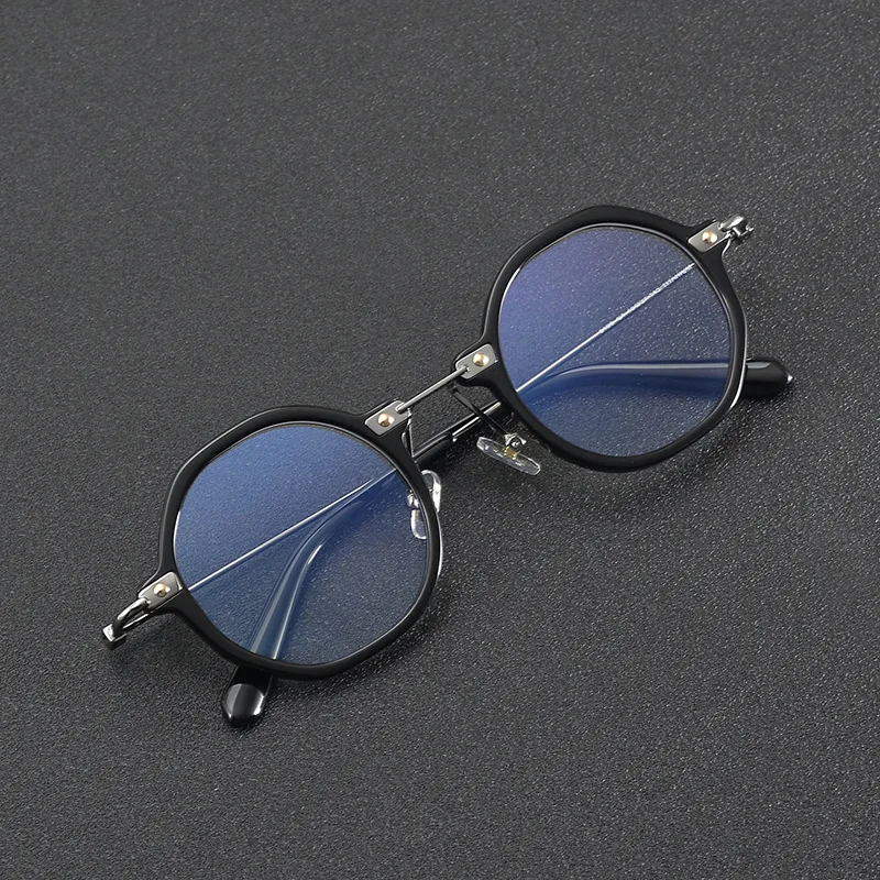 Colorful Floral Pattern Style New Fashion Trend Vintage Ultralight Slender Eyeglass Frame Unisex Sphere Myopia Prescription Use