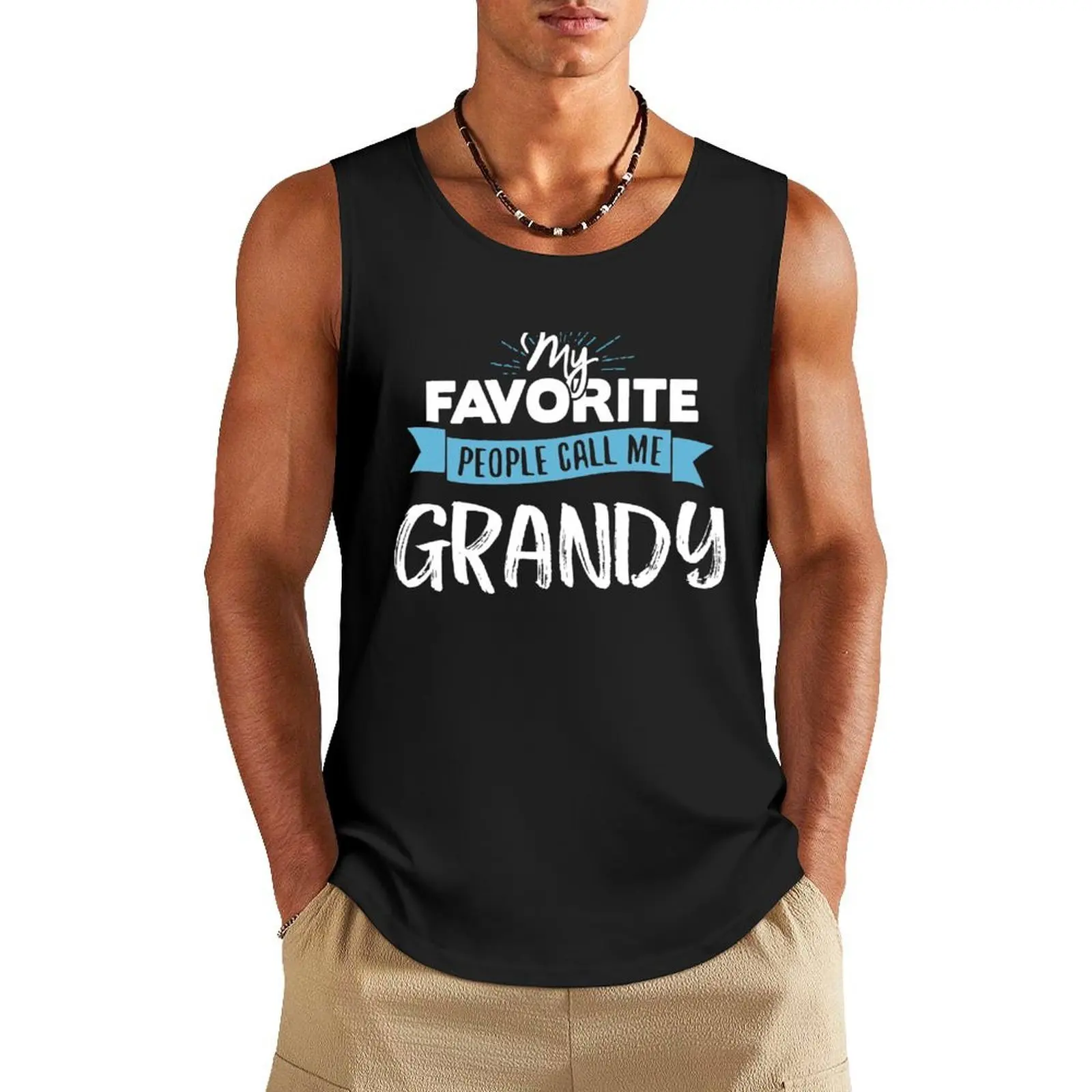 

Call Me Grandy Shirt for Men Dad Fathers Day Gift Tank Top quick-drying t-shirt Fitness men clothing