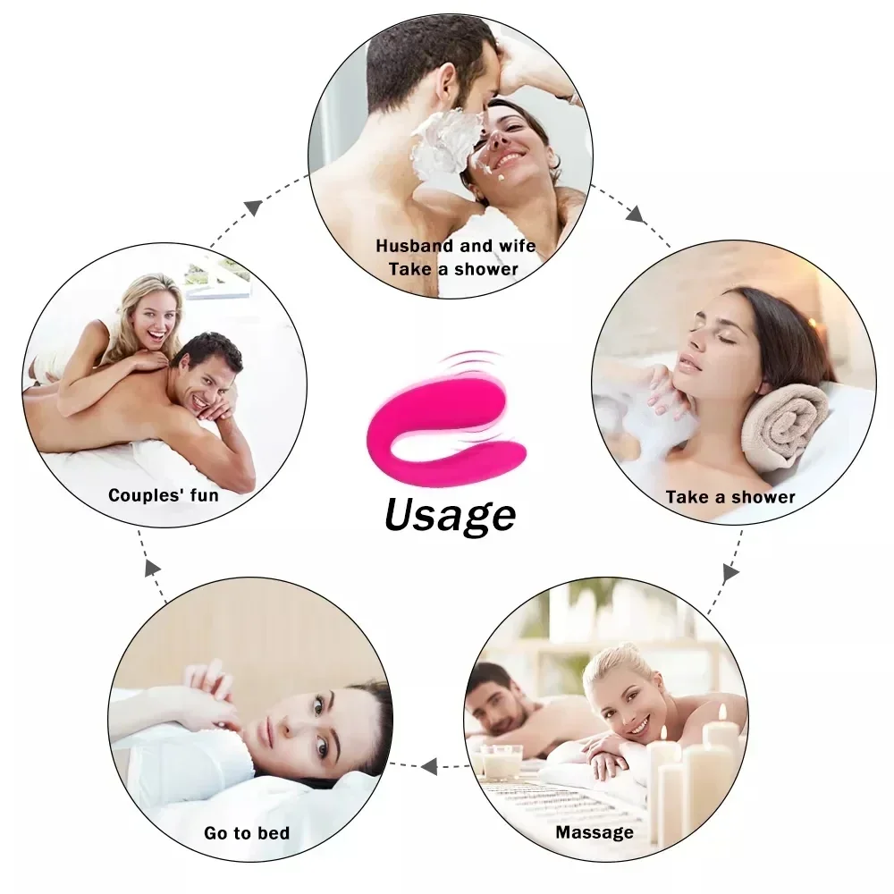 Mini U Type Vibrator Female Vagina Anus Stimulate Clitoris Masturbators G-Spot Massage Couple Vibrating Egg Sex Toys for Women