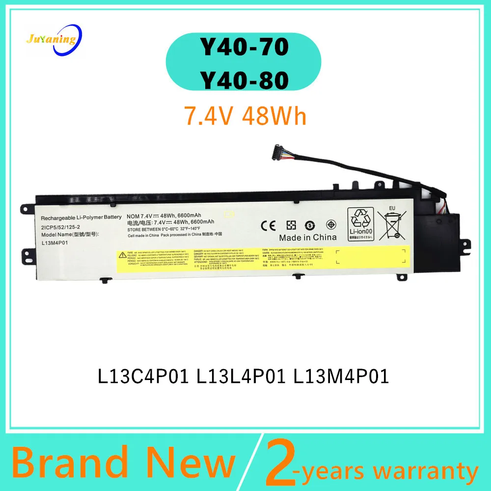 

7.4V 48Wh 6600mAh L13C4P01 L13L4P01 L13M4P01 Laptop Battery For Lenovo Y40-70 Y40-80