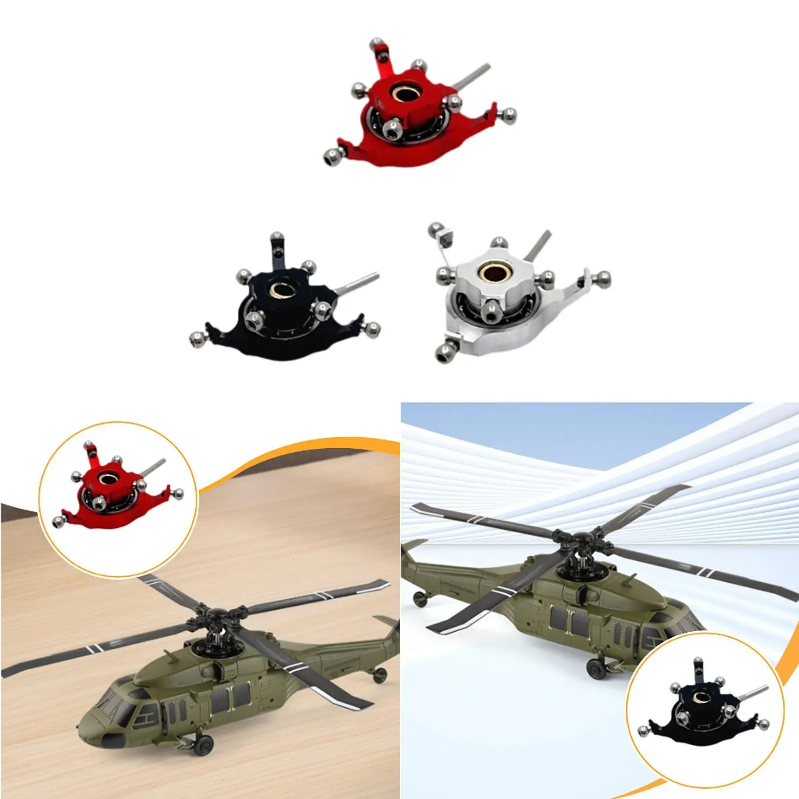 Pezzo di ricambio per aereo di ricambio leggero per aggiornamento piatto oscillante per elicottero ad ala fissa per drone Wltoys K124 RC