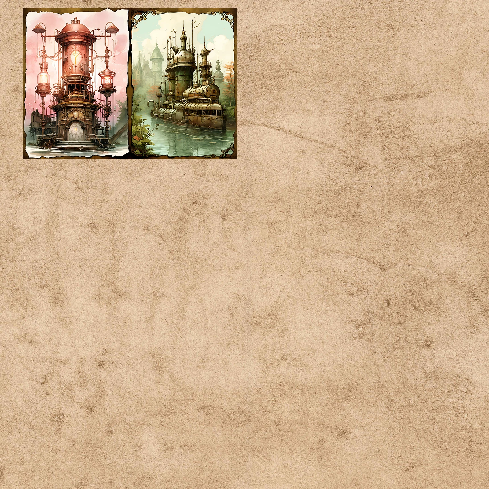 10 Sheets A5 Size Retro Features Pendulum Background Vintage Grunge Journal Planning Scrapbooking