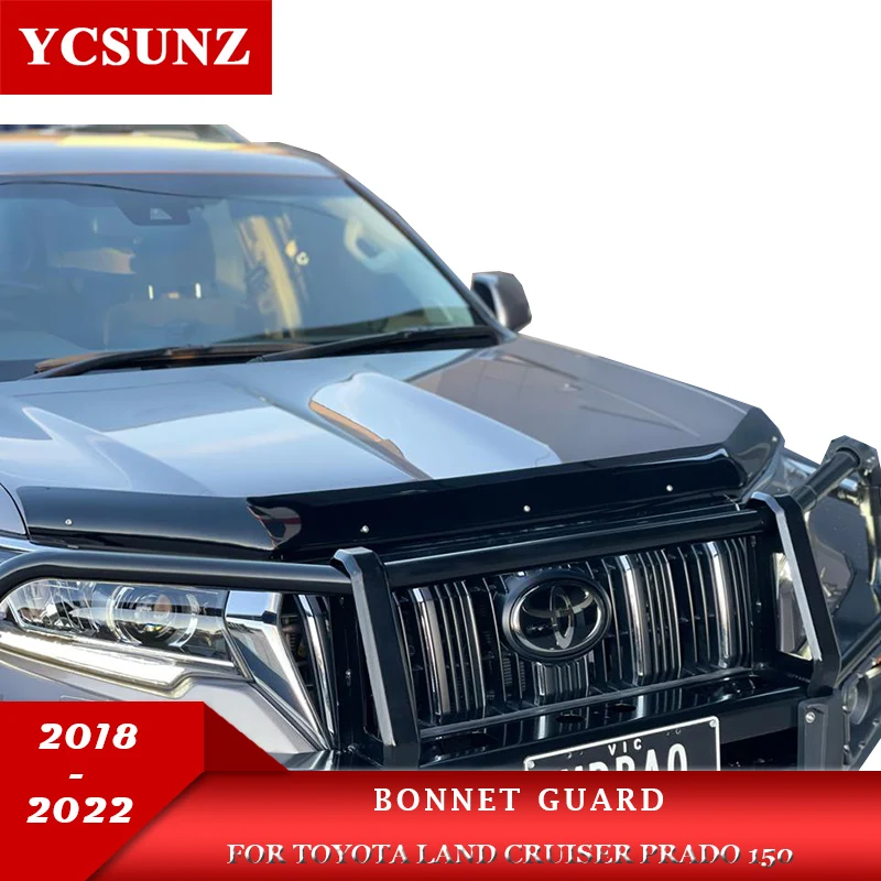 

Bonnet Guard Protector For Toyota Land cruiser Prado 150 Series 2018 2019 2020 2021 Front Bug Shield Hood Deflector Accessories