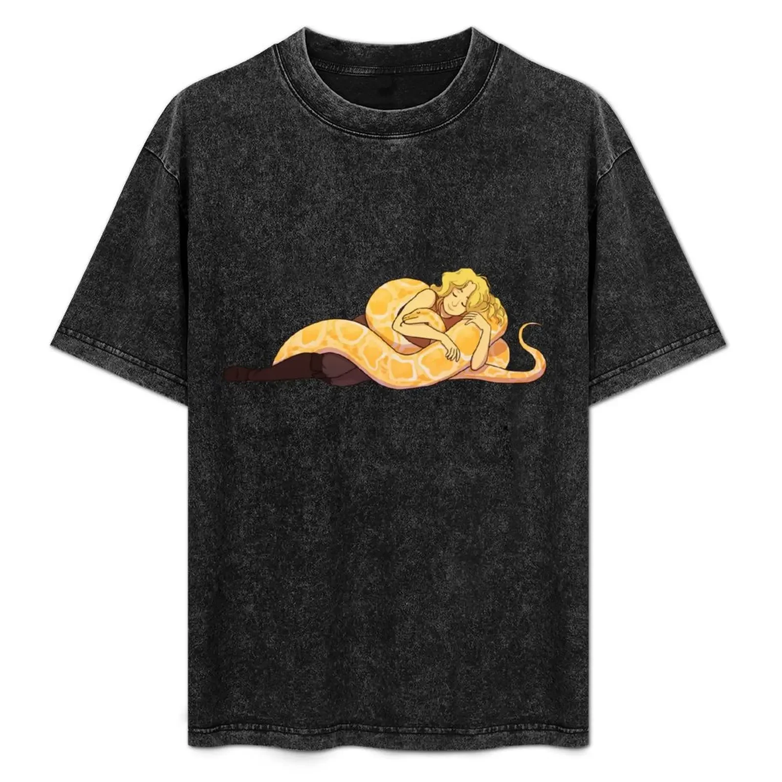 

Snake Cuddles! T-Shirt Summer Print Short Sleeve Tee