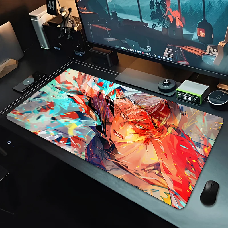 Japan Anime My Hero A-Academias Mouse Pad Large XXL Todoroki Shouto Non-Slip Desk Mat Keyboard Extended Pad Office Kawaii Carpet