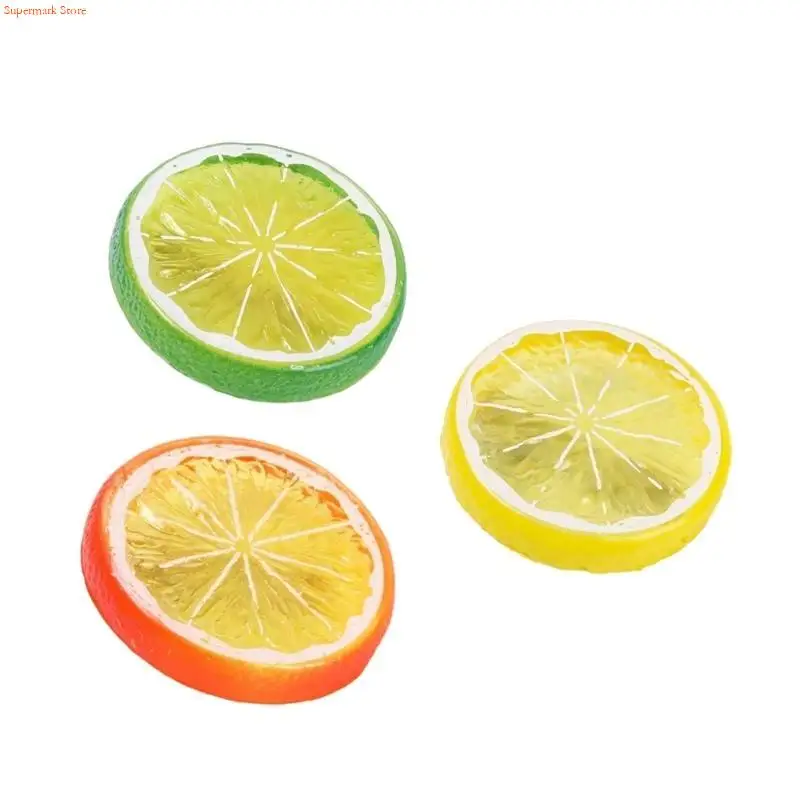 Q5WE 3pack Lemon Slices Hair Clip Lovely Novelty Fruit Pattern Hairpin Women Hairclip