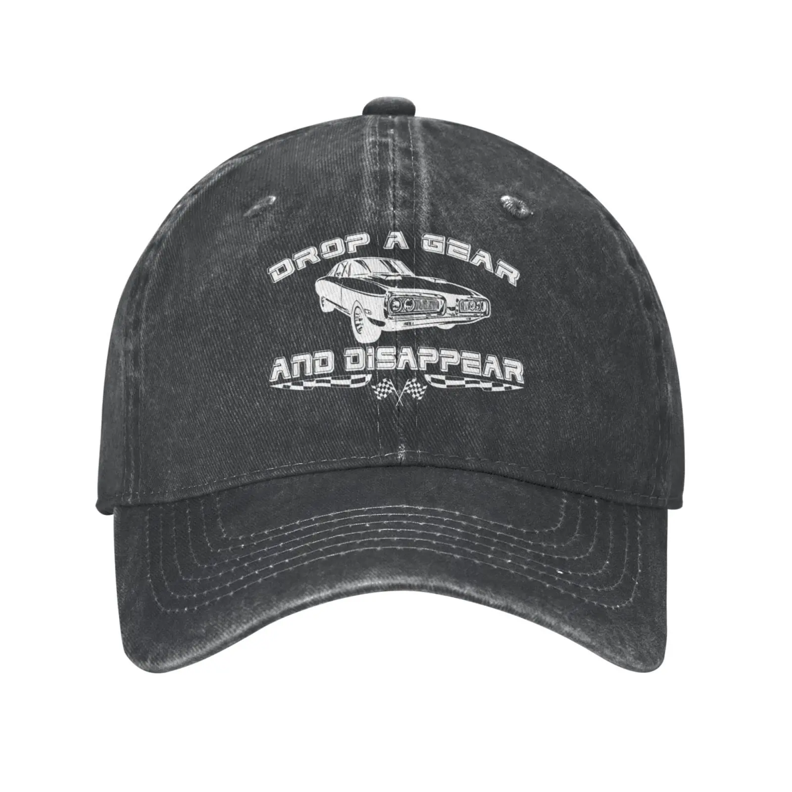 Adult Vintage Trucker Dad Hat Drop A Gear and Disappear Baseball Cap Funny Cowboy Hats