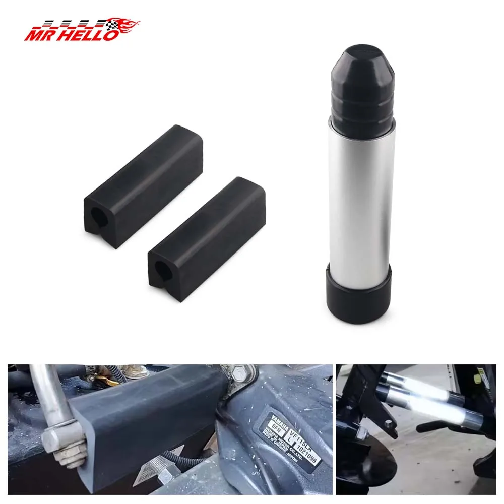 

Transom Aluminium Support＆Motor Lock for Boat Outboards and Stern Drives with 3 Rams Trim and Tilt, Plastic Saver Protect Bar
