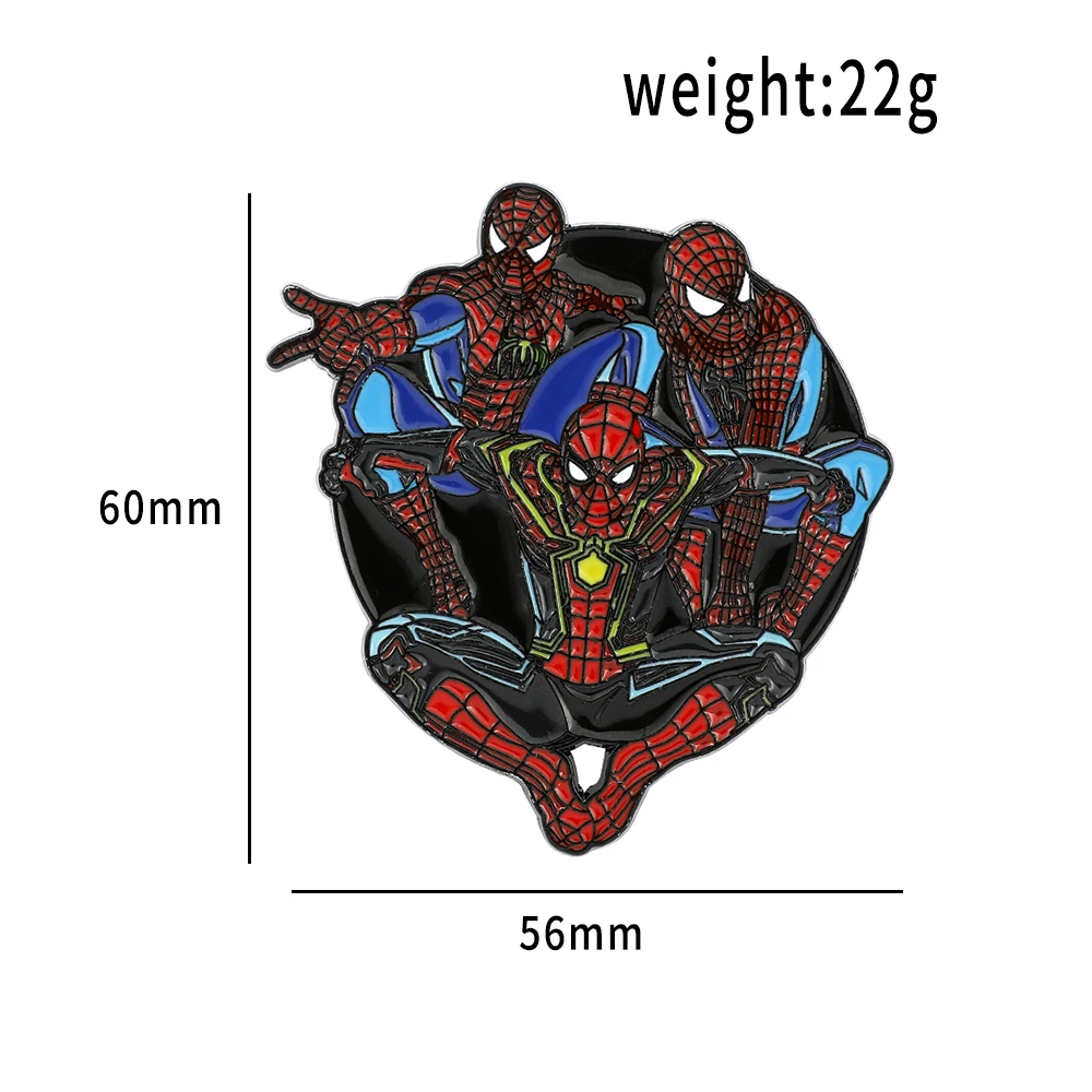 Marvel Avengers Brooch Superhero Spiderman Metal Badge Enamel Pin Backpack Clothing Lapel Pin Jewelry Decoration Accessories