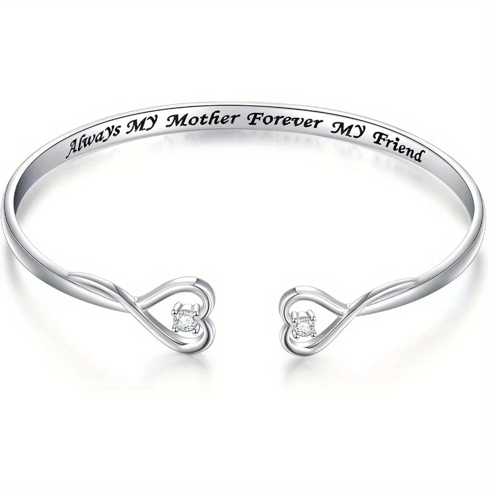 Sterling Silver Sideways Cross Bangle Faith Hope Love Cross Bangle Engraved Bracelet Love Heart Circle Bangle Bracelets