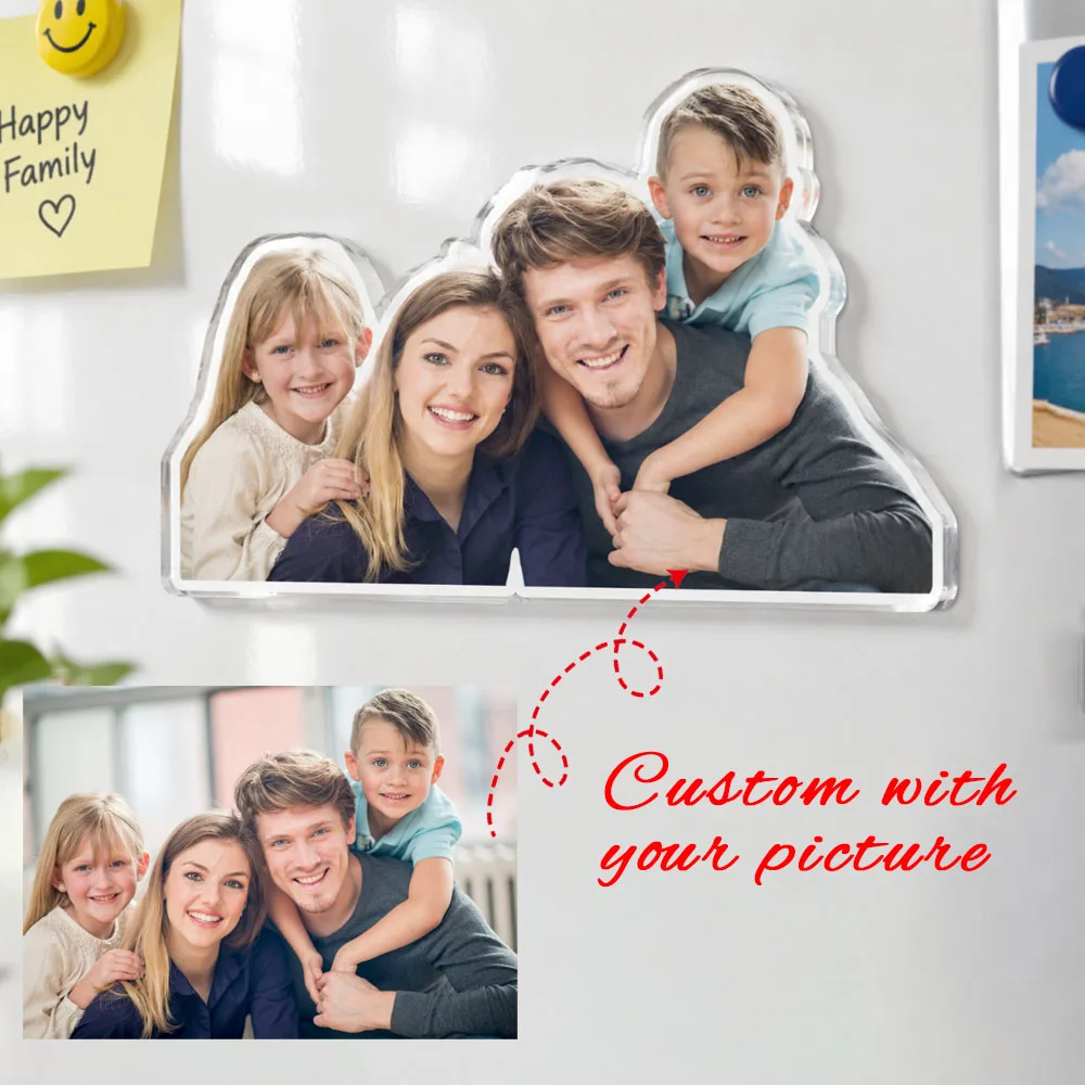 Personalized Image Custom Fridge Acrylic Magnet, Gift