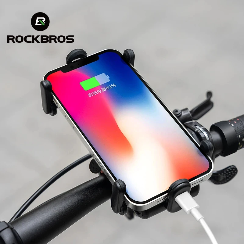 ROCKBROS Phone Holder Bike Mobile Phone Navigation Bracket Electric Motorcycle Carrying Quick-release Bracket Cycling Accessorie