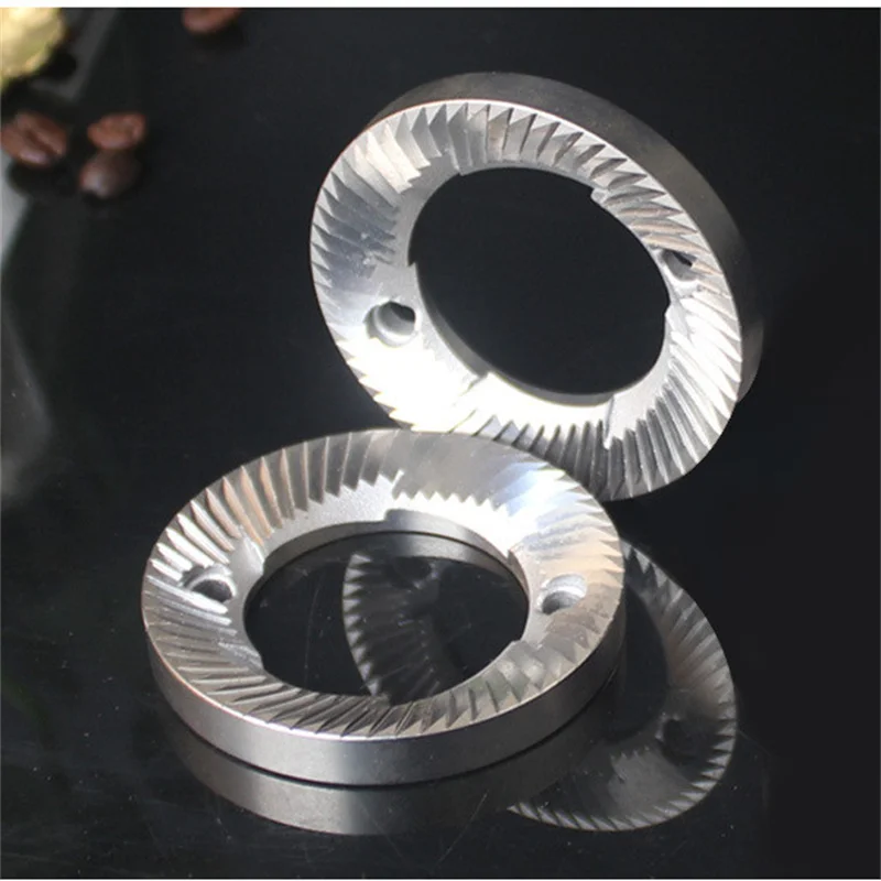 1 Pair Mill Stone Grind Burr Disc for LING DONG 018 019 Flat Burr 60mm Grind Burr Coffee Part 402 Stainless Steel