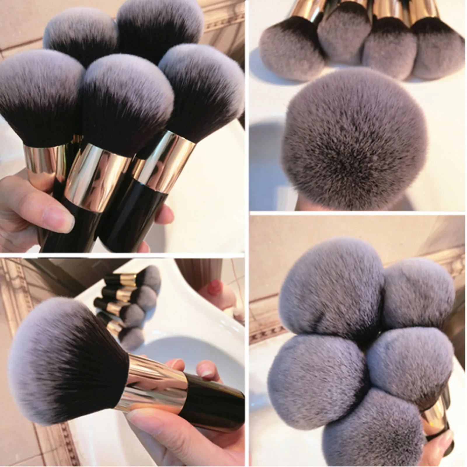 1pc pennelli per trucco di grandi dimensioni pennello per fondotinta in polvere fard per il viso cosmetici professionali di grandi dimensioni fondotinta morbido strumenti per il trucco