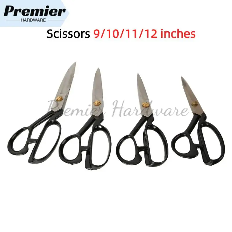

9-12 inch tailor scissors, sharp clothing scissors, household large scissors, thickened professional sewing leather scissors