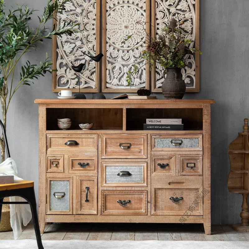 

Retro and old living room dining side entrance cabinet B & B inn bedroom chest decorative storage