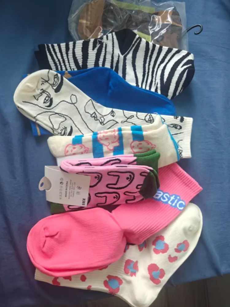 عادية منتصف العجل Socken موضة تنوعا الجوارب Ins الكورية اليابانية نمط 1 زوج المرأة Kawaii الأزهار القلب طباعة طاقم الجوارب لطيف #1