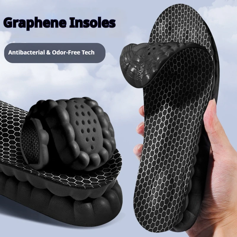 Neue atmungsaktive, elastische, stoßdämpfende Einlegesohle, Unisex-Fußmassage-Schuhpolster, geruchsresistente Sport-Einlegesohlen, 2 Stück/4 Stück