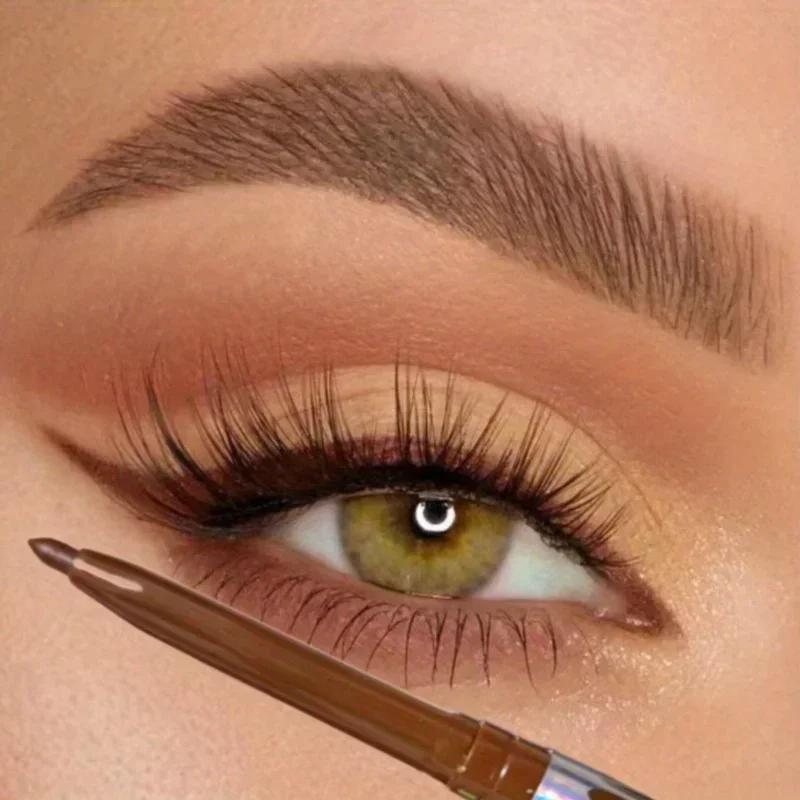 Eyeliner Gel Pencil Black Brown Ultra-fine Matte Natural Smooth Quick Dry Non-Smudge Waterproof Easy Wear Eyeliner Pen Makeup