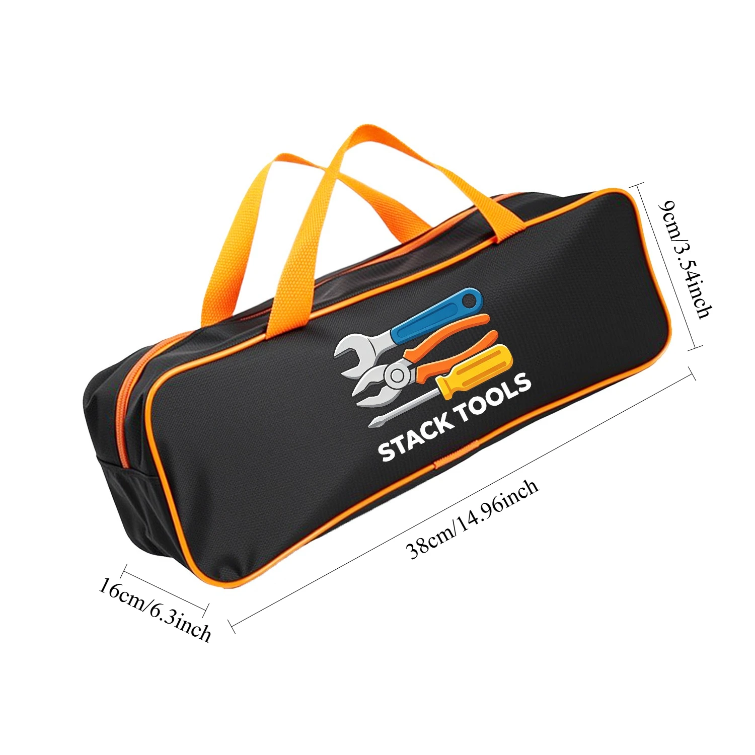 Durable Oxford Tool Carry Bag Zipper Handheld Storage Organizer for Garage Workshop Household Outdoor Camping Repair