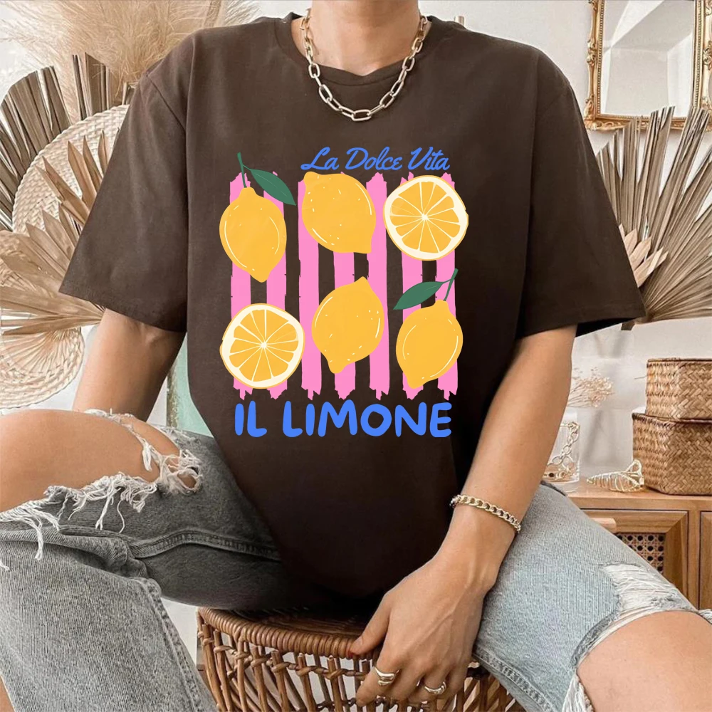 Limoncello La Dolce Vita Tee Cute Lemon Shirt Amalfi Coast Italy T-shirt Summer Coastal Aesthetic Clothing Kawaii Vacation Tops