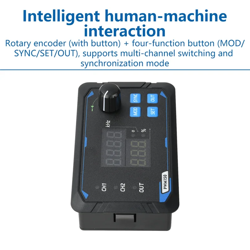 M11K-Pulse Wave Signal Generator DC 5-24V Dual PWM 150Mhz Square Wave Frequency Meter 1Hz-150Khz Output