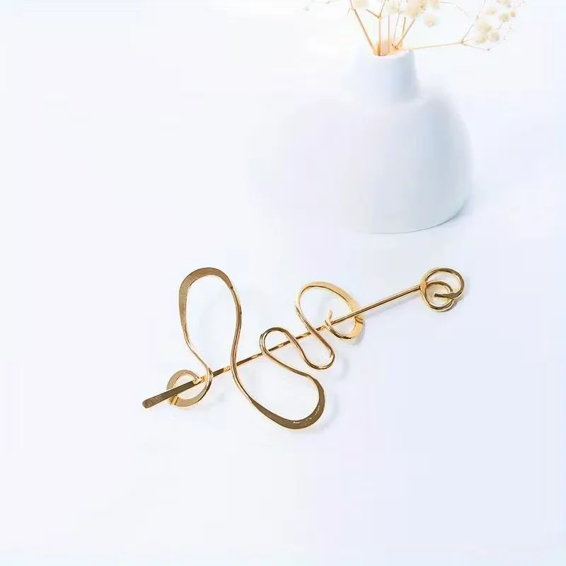 Schlichtes Design, unregelmäßig geformte Haarspange aus Legierung, vielseitiger und eleganter Haarschmuck für Damen im Alltag. – Detail 4