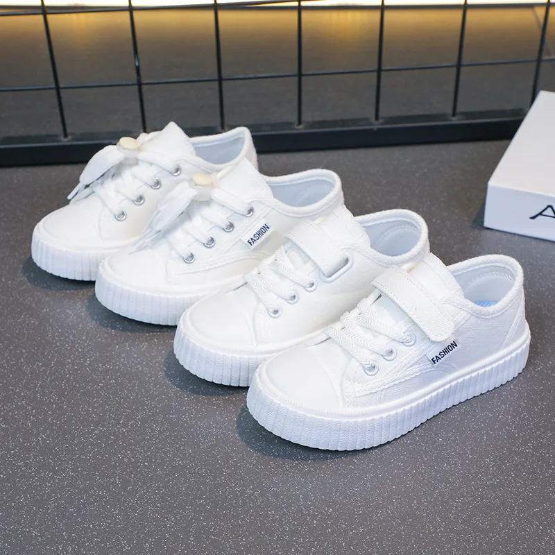 Children's Canvas Shoes Soft Sole Comfortable Cookie Shoes Boys and Girls Breathable Non-slip Leisure Sports Canvas Shoes