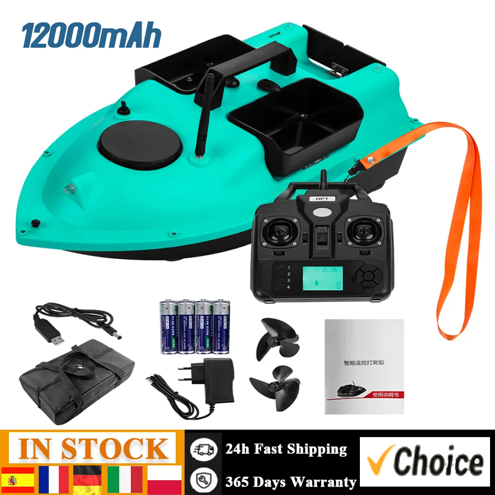 Wireless GPS Fishing Bait Boat with 3 Bait Containers Remo Control Bait Boat with 16-points GPS Positioning Automatic Return