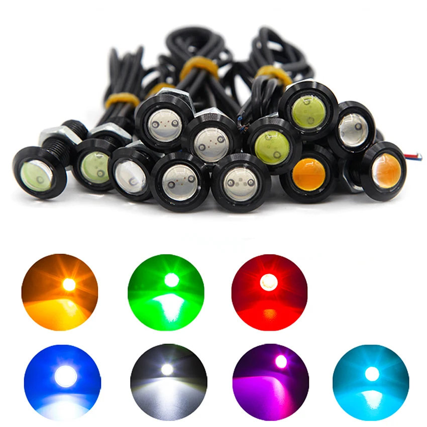

2PCS Eagle Eye Motorcycle Light DRL Daytime Running Lights 18MM COB LED Fog Lamps Motorbike Brake Parking Turn Signal Lamps