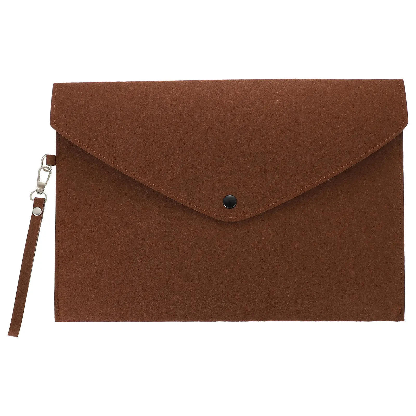 

Pressed Clasp Document Folder A4 Felt File Folder Business Paper Organizer Portable Office File Holder Document Storage Pouch