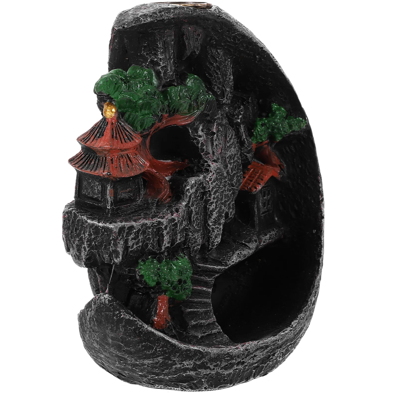 

Backflow Incense Burner Waterfall Resin Craft Aroma Censer Tabletop Decor For Home Office Unique Gift Flameless Heat-Resistant