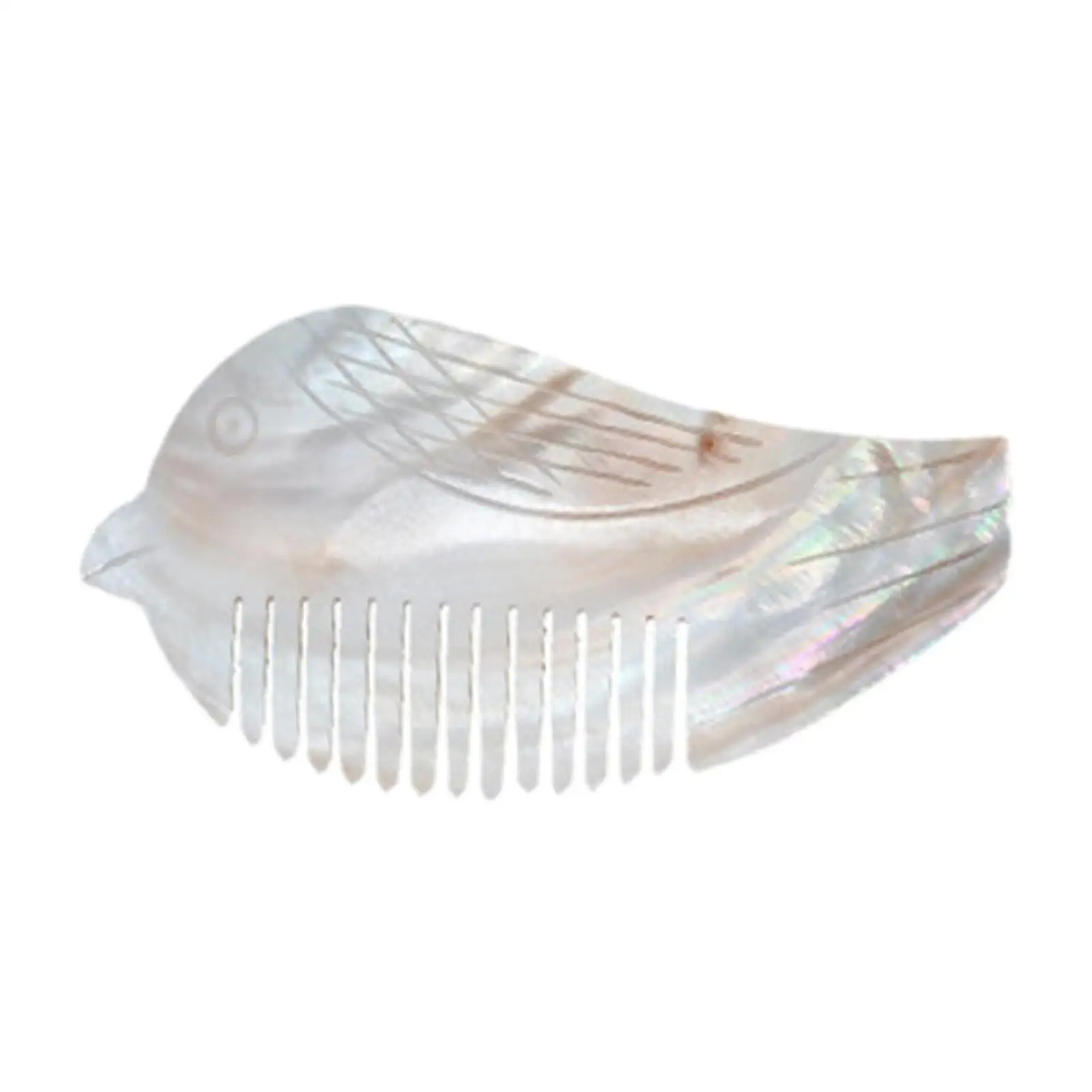 Shell Hair Detangling Comb Wide Tooth Anti Static Detangler Pocket Styling Comb for Wet and Dry Curly Long Hair