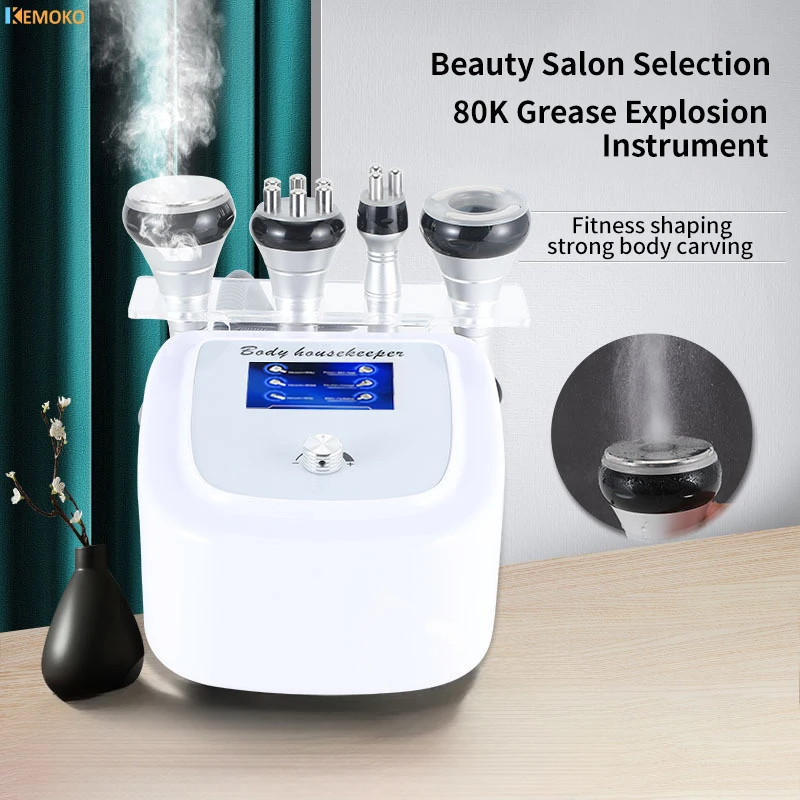 Ultrasonic Cavitation Machine 6 In 1 80K RF Face Skin Anti Cellulite Vacuum Massage Face Tightening Device Health Device