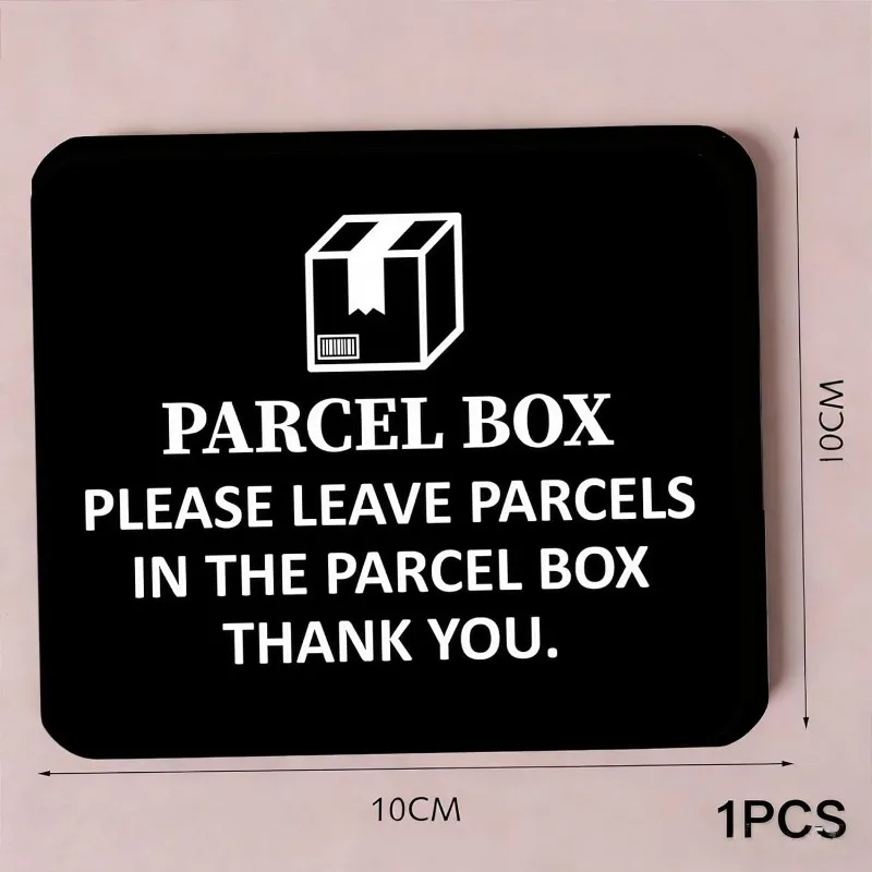 Mail Collection Reminder Aluminum Parcel Box Sign Delivery Notice Tag Aluminum Metal Sign Decorations 10x10CM Size