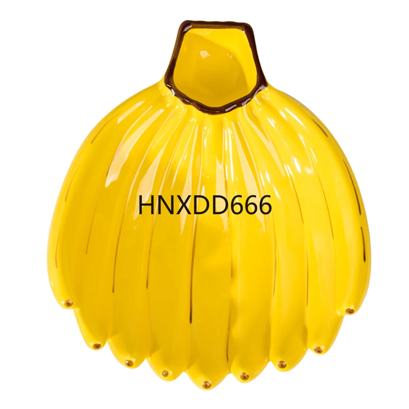 

Banana Plate Porcelain Plate Storage Tray Desktop Storage Container Snack Tray Simulated Banana Shape Jewelry Dish