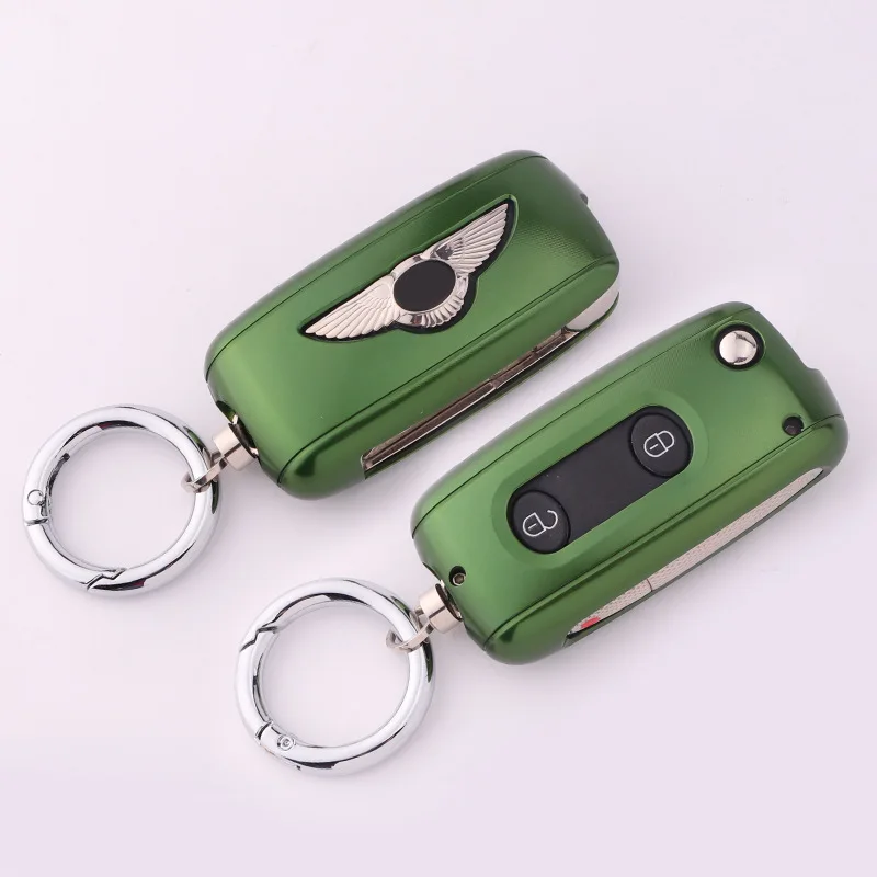 Aluminum Alloy Car Key Case Cover FOB Key Covers for Bentley Continetal Mulsanne Flying Spur Bentayga Shell Auto Accessories