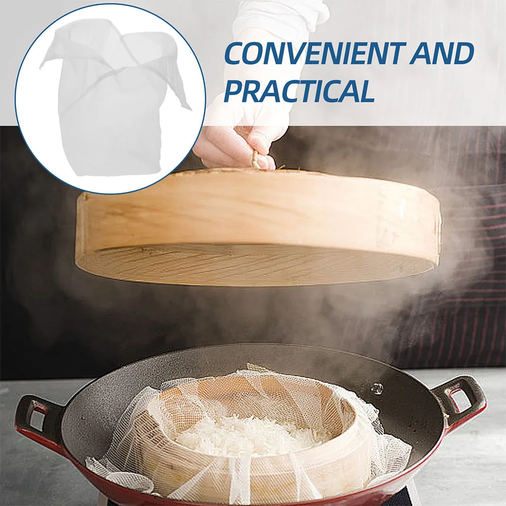 

2Pcs Reusable Rice Cooker Liners Steaming Bags Nylon Mesh for Family Gatherings Outdoor Cooking Rice Steamer Pads