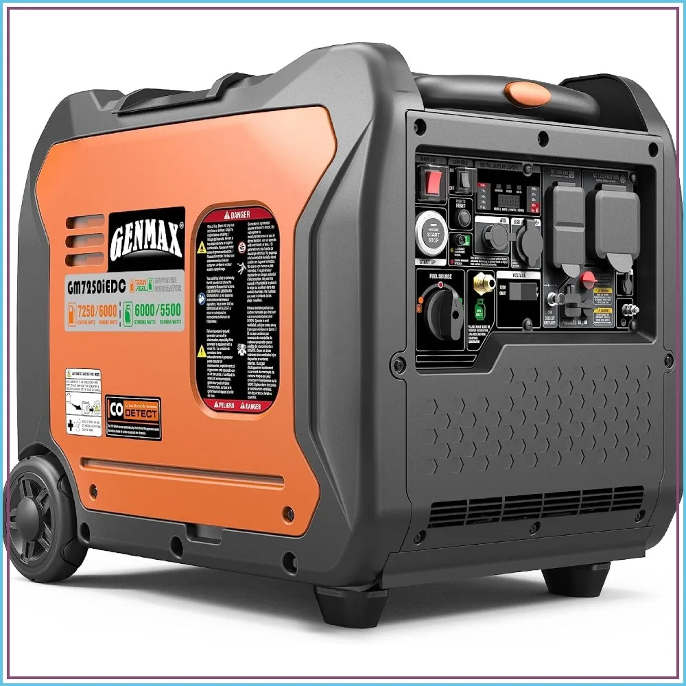 Portable Dual Fuel Generator 7250W Super Quiet Electric Start Parallel Capable for Home Backup