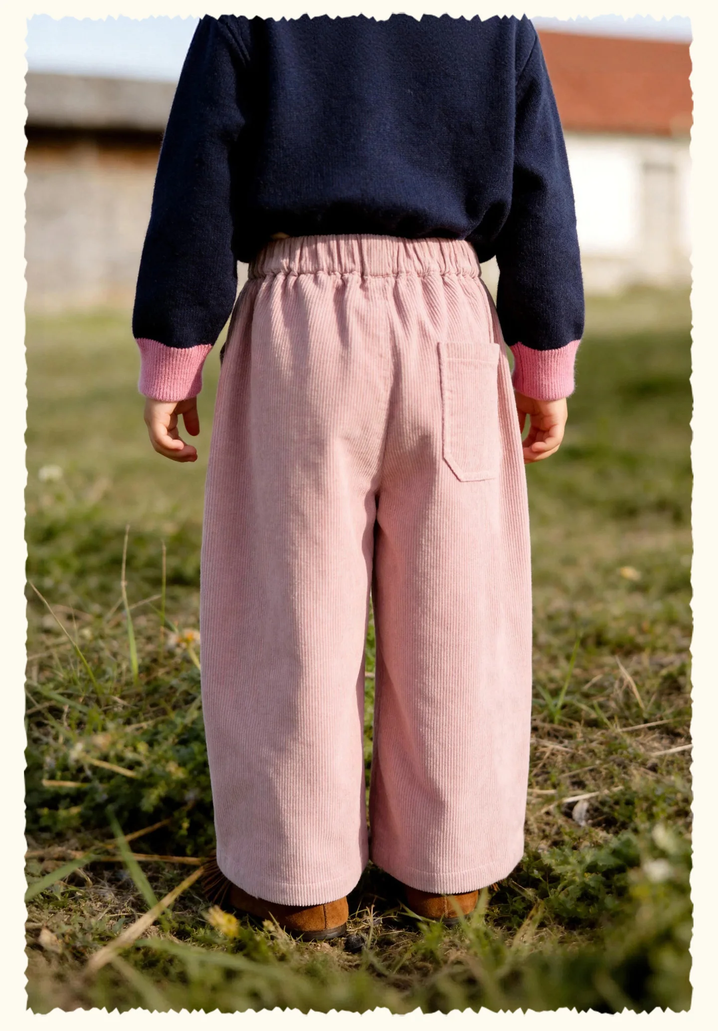 Amila 2026 Herbst Neue Kinder-Freizeithose mit seitlicher Pinguin-Verzierung Vintage Niedliche Atmosphäre Vielseitige Hose – Detail 13