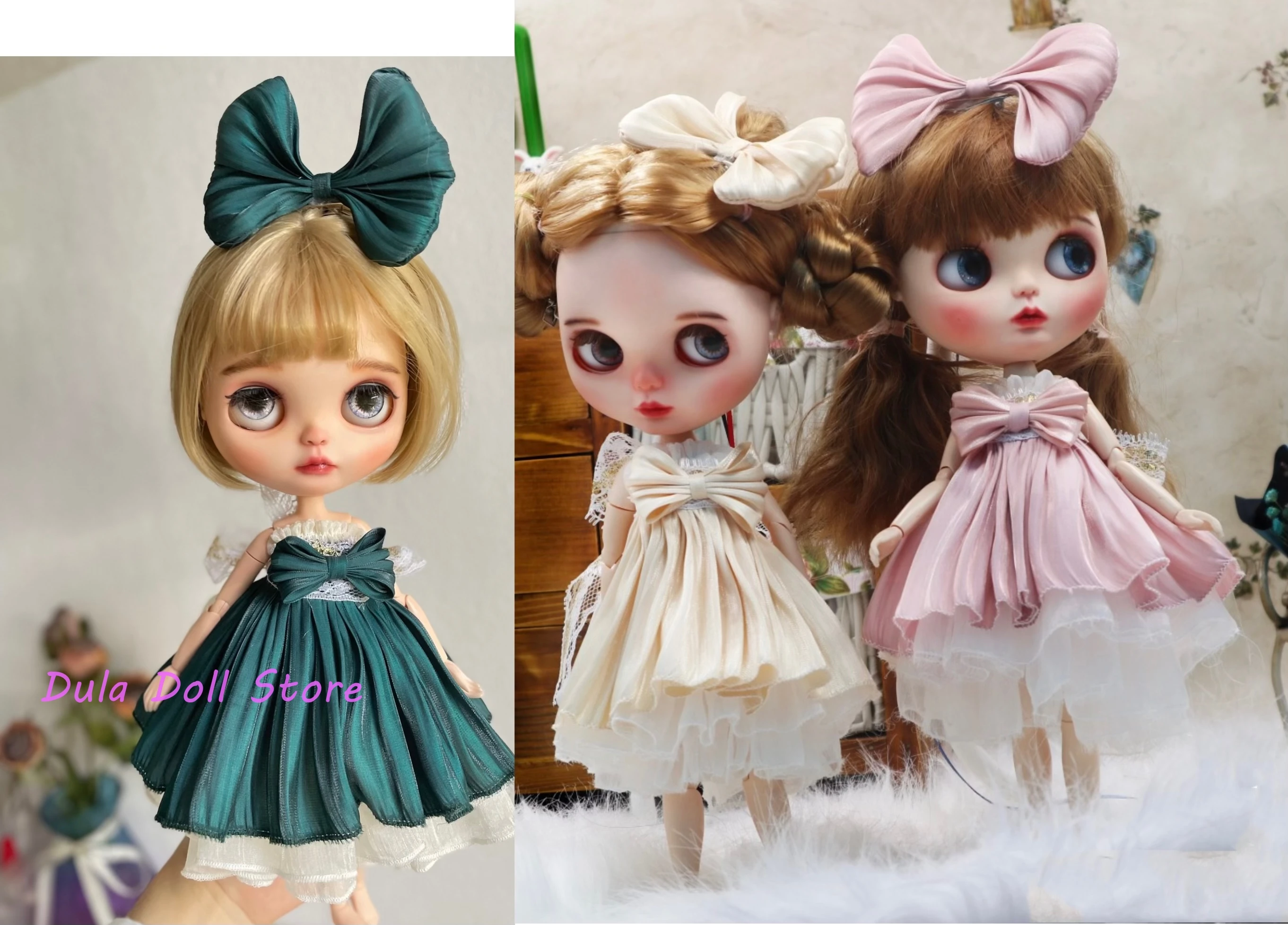 Dula Doll Clothes Dress Streamer tutu skirt Blythe Qbaby ob24 ob22 ob11 Monster Baby Azone Licca ICY JerryB 1/6 Bjd Doll