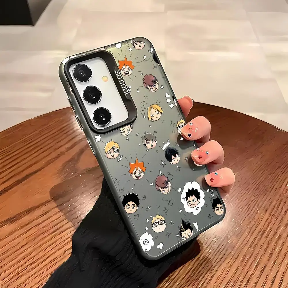 Haikyuu جراب هاتف لسامسونج غالاكسي S25 S24 S23 الترا S22 زائد S20 A55 للصدمات شل حماية الغطاء الخلفي IMD