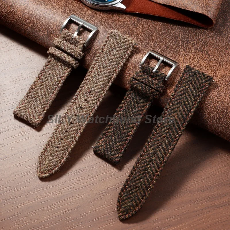 for Huawei Watch Gt5/Gt4 Strap Tweed Nylon Weave Leather Watch Band Universal Men Women Bracelets Sport Replace Wrist Belt Bands image 2
