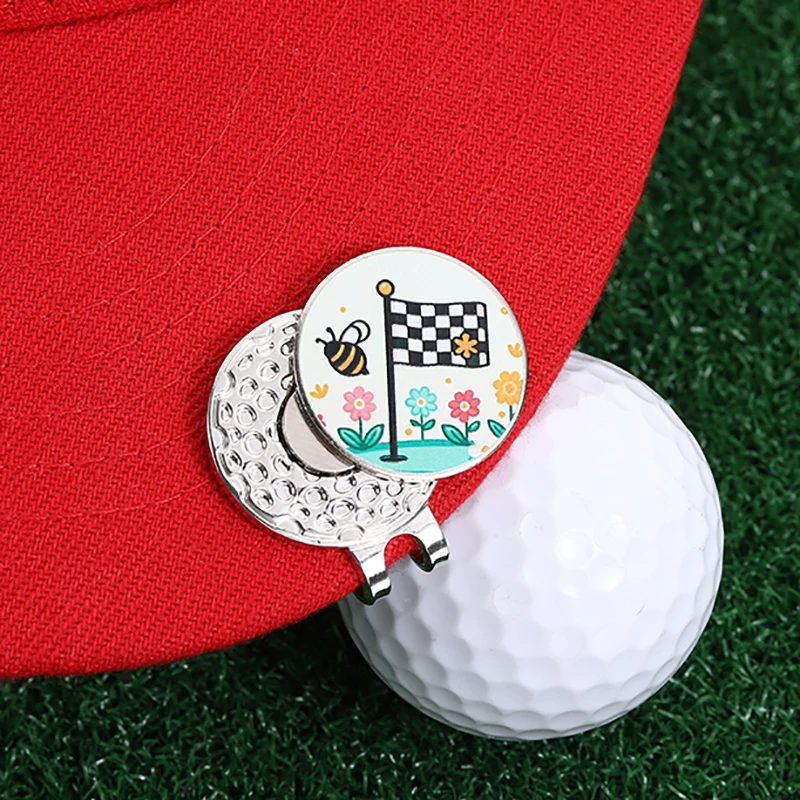 Creative Golf Hat Clip Magnetic Golf Ball Marker Cap Clip Baseball Cap Decorative Trendy Jewelry Gift Accessories for Golf Lover