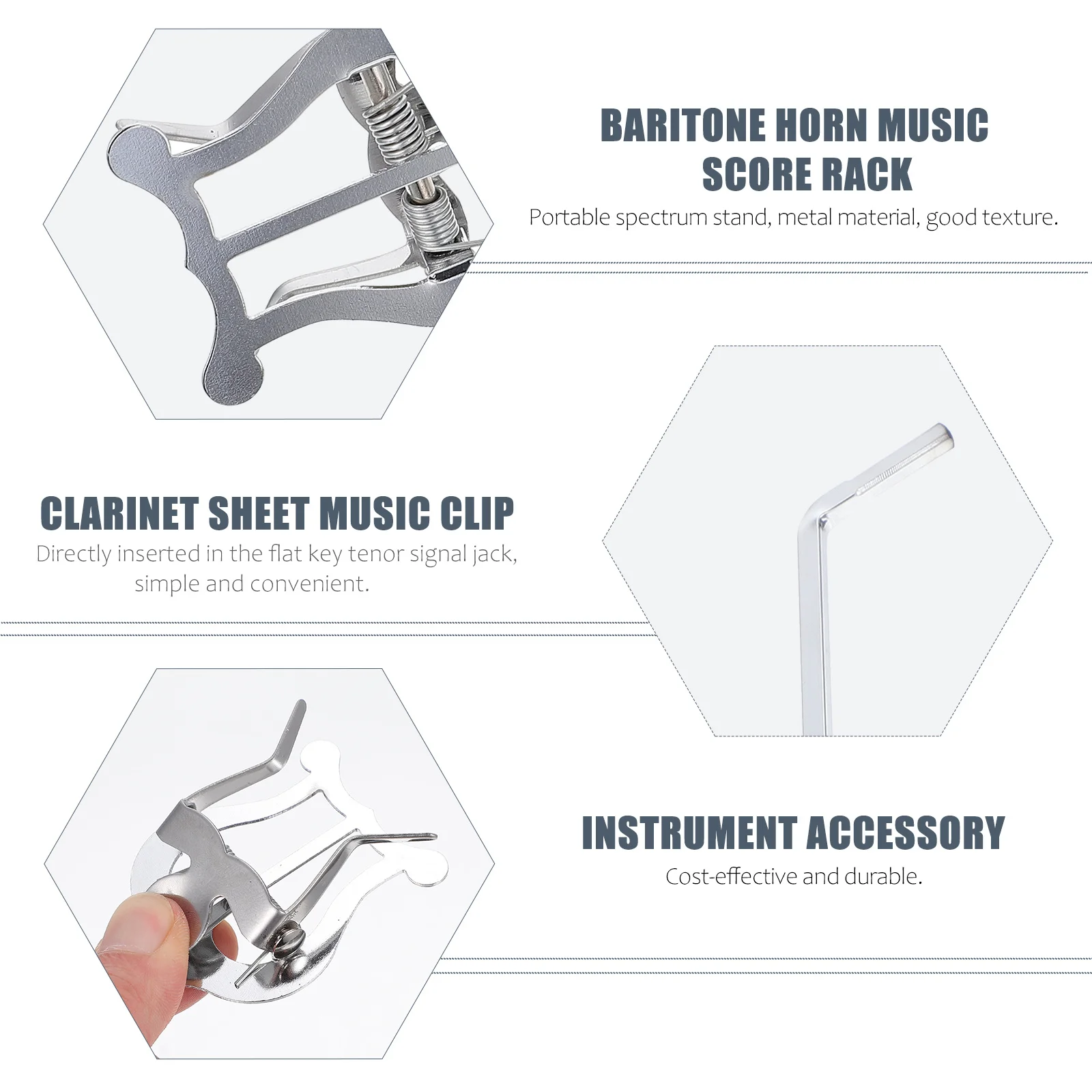 

Marching Music Stand Metal Plated Sax Clip For Alto Saxophone Portable Sheet Music Holder Instrument Accessory Brass Score